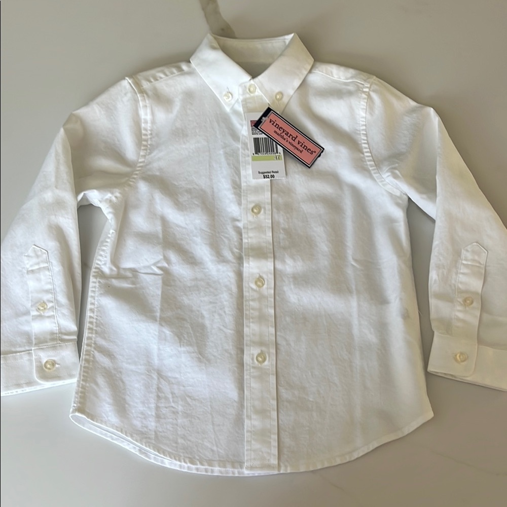 Vineyard Vines White Classic Button Down Shirt